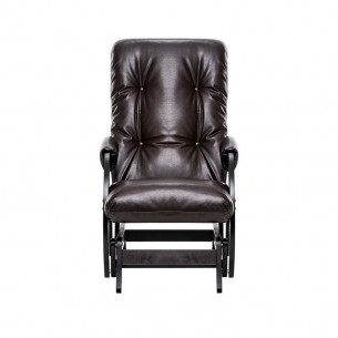 Кресло-качалка Модель 68 (Leset Футура) Венге текстура, к/з Varana DK-BROWN