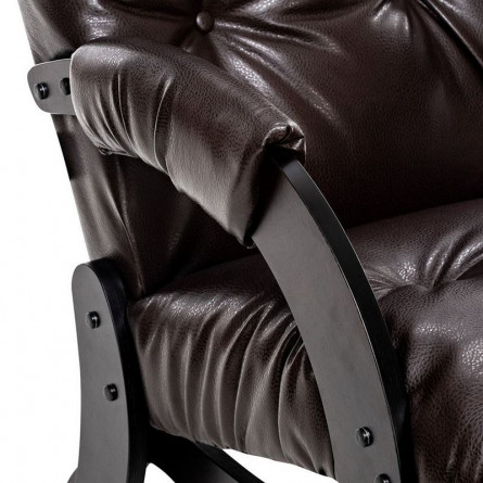 Кресло-качалка Модель 68 (Leset Футура) Венге текстура, к/з Varana DK-BROWN