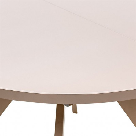 Стол раздвижной Leset Асгард, стекло Капучино/опоры Капучино