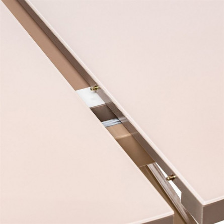 Стол раздвижной Leset Асгард, стекло Капучино/опоры Капучино