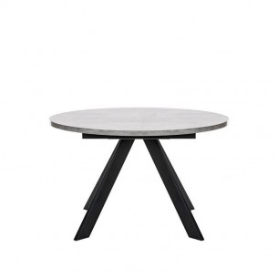 Стол раздвижной Leset Асгард, Бетон/опоры Черные