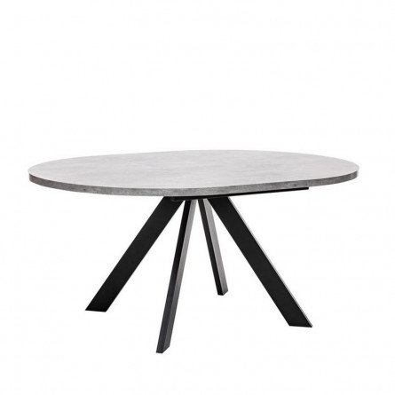 Стол раздвижной Leset Асгард, Бетон/опоры Черные