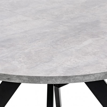 Стол раздвижной Leset Асгард, Бетон/опоры Черные