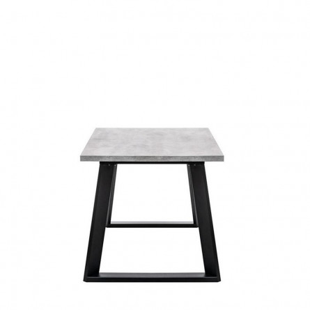 Стол раздвижной Leset Флорес 140, Бетон/опоры Черные