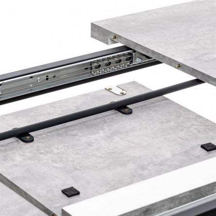 Стол раздвижной Leset Флорес 140, Бетон/опоры Черные