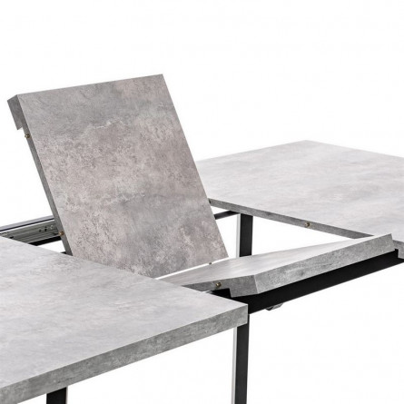 Стол раздвижной Leset Флорес 140, Бетон/опоры Черные