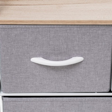 Комод Leset Ноа широкий, Каркас Белый, Светло-серый