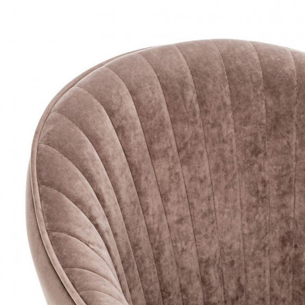 Стул с подлокотниками Leset Вайд, каркас Белый, велюр Латте