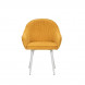 Стул с подлокотниками Leset Вайд, каркас Белый, велюр Горчица
