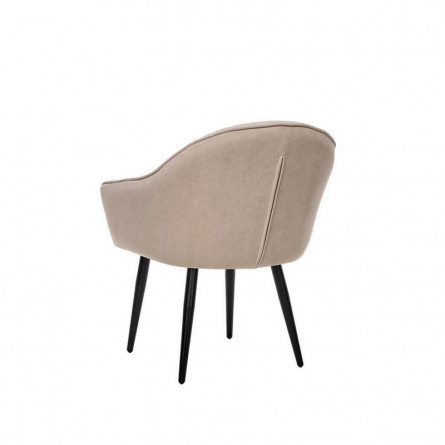 Стул с подлокотниками Leset Вайд, каркас Черный, велюр Бежевый