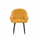 Стул с подлокотниками Leset Вайд, каркас Черный, велюр Горчица