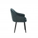 Стул с подлокотниками Leset Вайд, каркас Черный, велюр Темно-зеленый Стул с подлокотниками Leset Вайд, каркас Черный, велюр Темно-зеленый