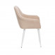 Стул с подлокотниками Leset Слим, каркас Белый, велюр Бежевый Стул с подлокотниками Leset Слим, каркас Белый, велюр Бежевый