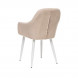 Стул с подлокотниками Leset Слим, каркас Белый, велюр Бежевый Стул с подлокотниками Leset Слим, каркас Белый, велюр Бежевый