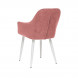 Стул с подлокотниками Leset Слим, каркас Белый, велюр Персиковый Стул с подлокотниками Leset Слим, каркас Белый, велюр Персиковый