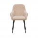 Стул с подлокотниками Leset Слим, каркас Черный, велюр Бежевый