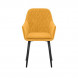 Стул с подлокотниками Leset Слим, каркас Черный, велюр Горчица