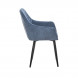 Стул с подлокотниками Leset Слим, каркас Черный, велюр Синий Стул с подлокотниками Leset Слим, каркас Черный, велюр Синий