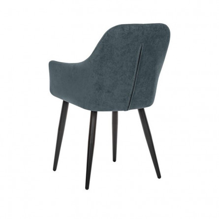 Стул с подлокотниками Leset Слим, каркас Черный, велюр Темно-зеленый
