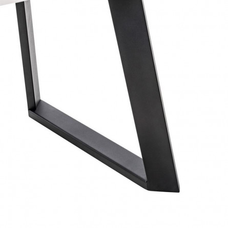 Стол раздвижной Leset Флорес 140, стекло Белое/опоры Черные