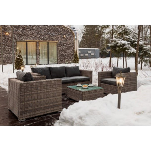 Лаунж-зона KARL с трёхместным диваном (серая)