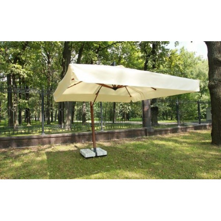 MAESTRO WOOD 300 уличный квадратный зонт с базой