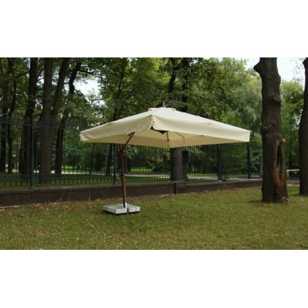 MAESTRO WOOD 300 уличный квадратный зонт с базой