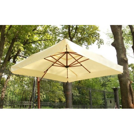 MAESTRO WOOD 300 уличный квадратный зонт с базой