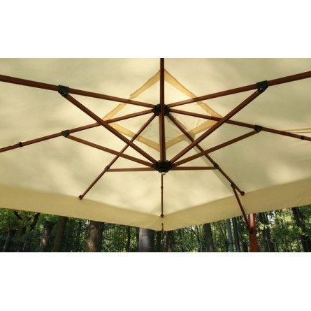 MAESTRO WOOD 300 уличный квадратный зонт с базой