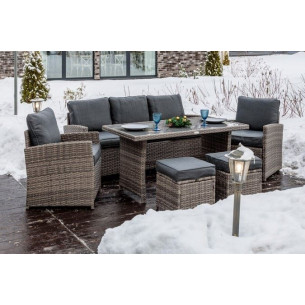 Комплект мебели ZOYA из искусственного ротанга (серый)