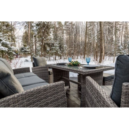 Комплект мебели ZOYA из искусственного ротанга (серый)