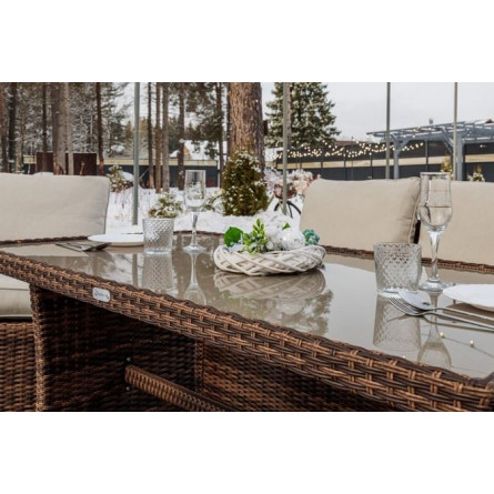 Комплект мебели ZOYA из искусственного ротанга (коричневый)