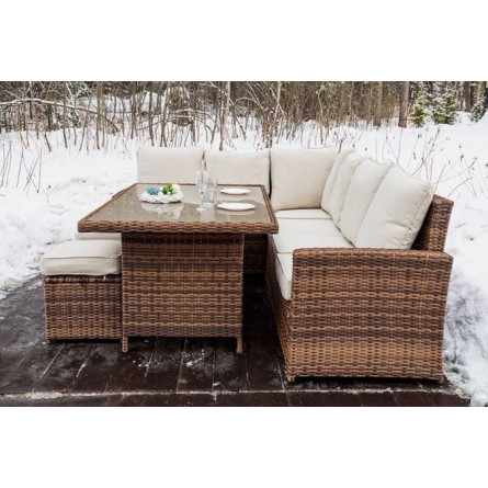 ZORRO коричневый комплект мебели из искусственного ротанга