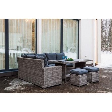 ZORRO серый комплект мебели из искусственного ротанга