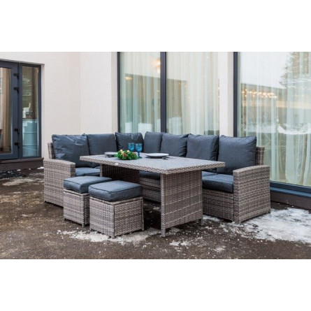 ZORRO серый комплект мебели из искусственного ротанга