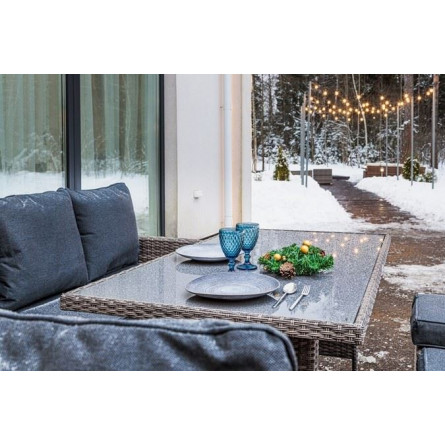 ZORRO серый комплект мебели из искусственного ротанга