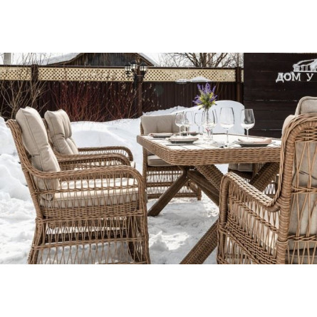 Обеденный комплект ISABELLA из искусственного ротанга