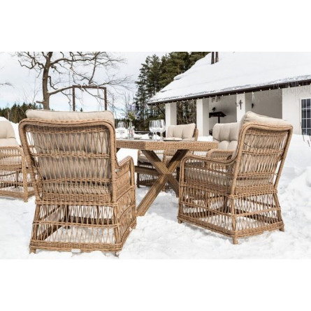 Обеденный комплект ISABELLA из искусственного ротанга
