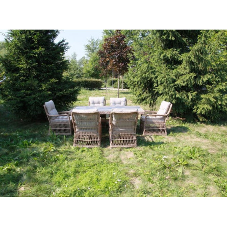 Обеденный комплект ISABELLA из искусственного ротанга