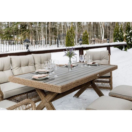 Обеденный комплект ALBERT из искусственного ротанга