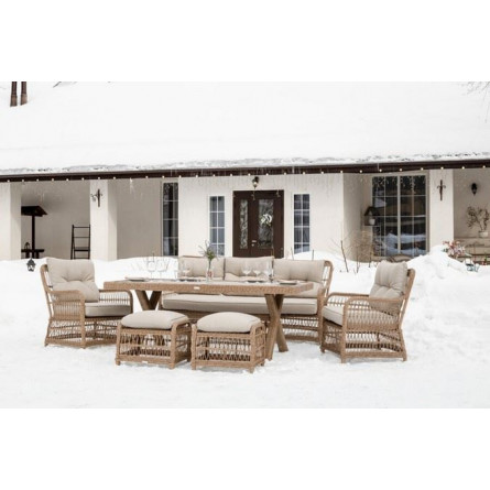 Обеденный комплект ALBERT из искусственного ротанга