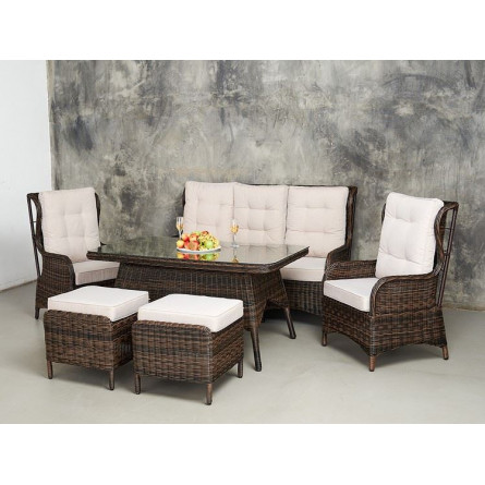 Обеденная группа Rosetta из искусственного ротанга