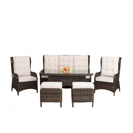 Обеденная группа Rosetta из искусственного ротанга