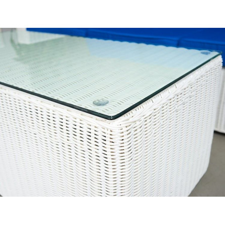 Лаунж зона KARL из ротанга в белом цвете