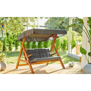 Качели Paris серые с подушками