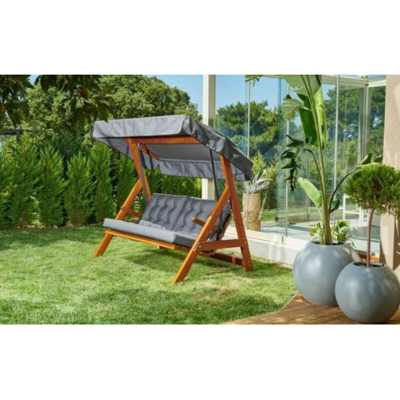 Качели Paris серые с подушками