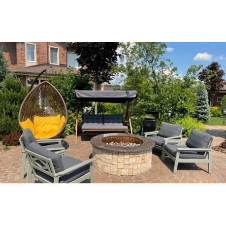 Качели Paris серые с подушками