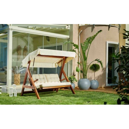 Качели Paris бежевые с подушками