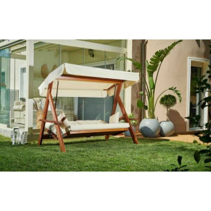 Качели Lyon с бежевыми подушками