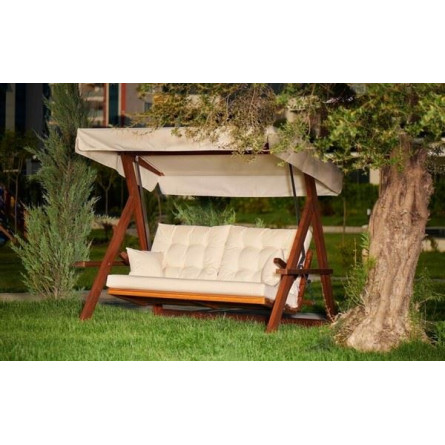 Качели Lyon с бежевыми подушками